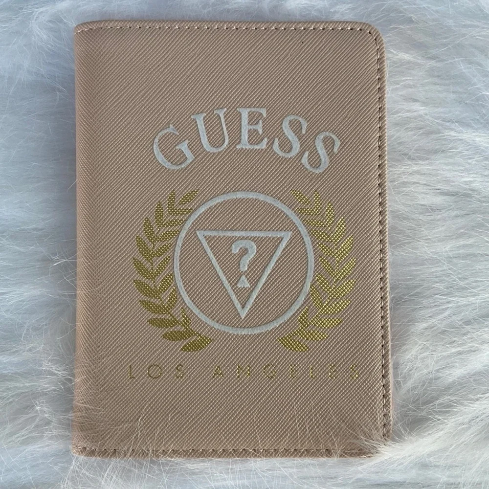 New GUESS Logo Passport Case